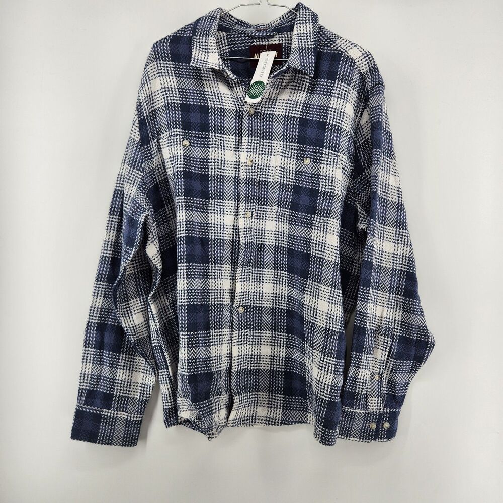 Alesbury‎ Men's Blue Large Textured Weave Shirt NWT